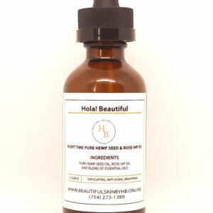 Organic Pure Hemp Oil Night Serum with Vitamin A and C